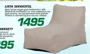 Coop Byggmix LISTA SEKKESTOL tilbud