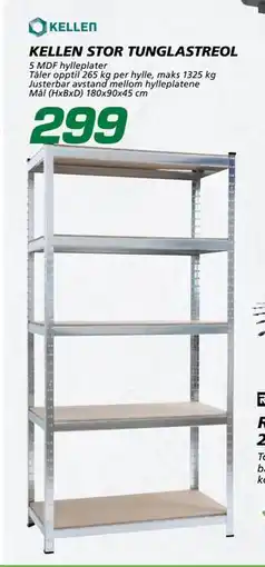 Coop Byggmix KELLEN STOR TUNGLASTREOL tilbud