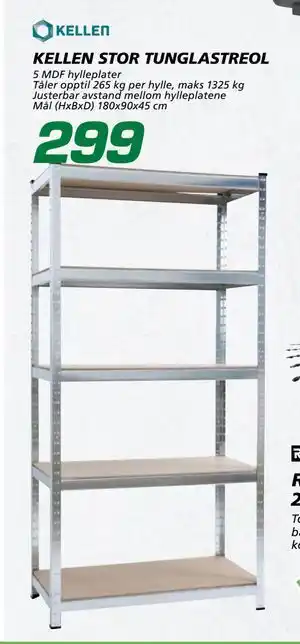 Coop Byggmix KELLEN STOR TUNGLASTREOL tilbud