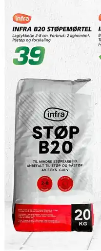 Coop Byggmix INFRA B20 STØPEMØRTEL tilbud