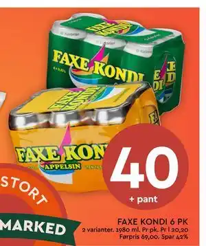 Coop Mega FAXE KONDI 6 PK tilbud