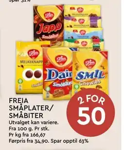 Coop Mega FREIA SMÅPLATER/ SMÅBITER tilbud