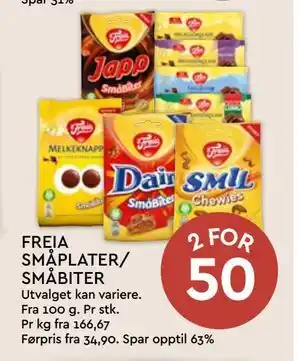 Coop Mega FREIA SMÅPLATER/ SMÅBITER tilbud