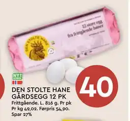 Coop Mega DEN STOLTE HANE GÅRDSEGG 12 PK tilbud