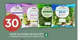 Coop Mega VASKET & SPISEKLAR SALATER tilbud