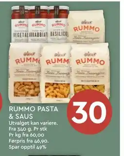 Coop Mega RUMMO PASTA & SAUS tilbud
