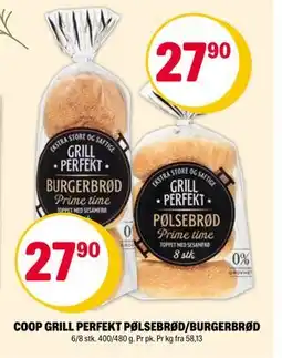 Coop Extra COOP GRILL PERFEKT PØLSEBRØD/BURGERBRØD tilbud