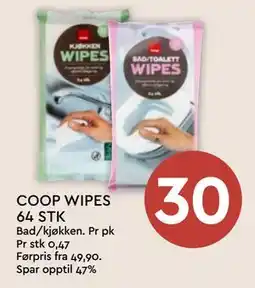 Coop Mega COOP WIPES 64 STK tilbud