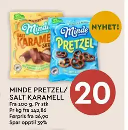 Coop Mega MINDE PRETZEL/ SALT KARAMELL tilbud