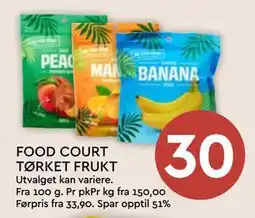 Coop Mega FOOD COURT TØRKET FRUKT tilbud