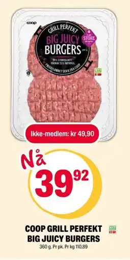 Coop Extra COOP GRILL PERFEKT BIG JUICY BURGERS tilbud