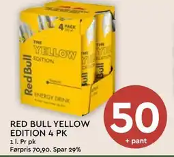 Coop Mega RED BULL YELLOW EDITION 4 PK tilbud