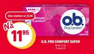 Coop Extra O.B. PRO COMFORT SUPER tilbud