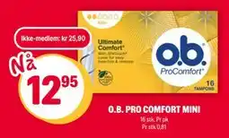 Coop Extra O.B. PRO COMFORT MINI tilbud
