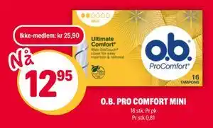 Coop Extra O.B. PRO COMFORT MINI tilbud
