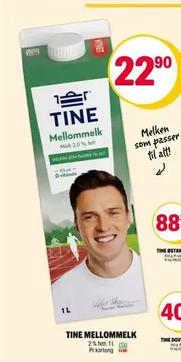 Coop Extra TINE MELLOMMELK tilbud