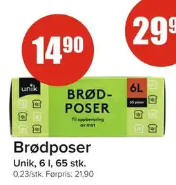 Spar Brødposer tilbud