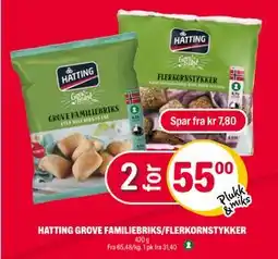 Coop Extra HATTING GROVE FAMILIEBRIKS/FLERKORNSTYKKER tilbud