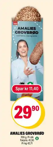 Coop Extra AMALIES GROVBRØD tilbud