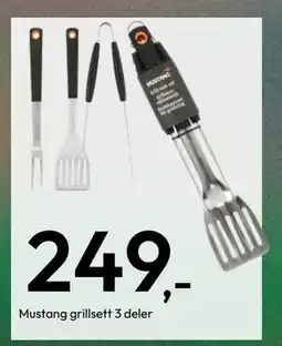 Gigaboks Mustang grillsett 3 deler tilbud