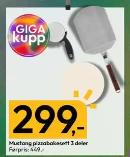 Gigaboks Mustang pizzabakesett 3 deler tilbud