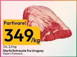 Gigaboks Storfe Entrecote fra Uruguay tilbud