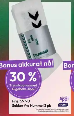 Gigaboks Sokker fra Hummel 3 pk tilbud