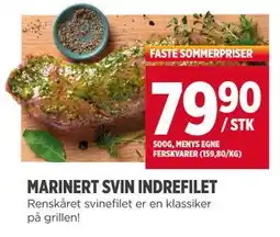 Meny MARINERT SVIN INDREFILET tilbud