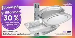 Gigaboks Grillfolie,former og aluminiumsfat tilbud