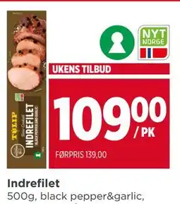 Meny Indrefilet tilbud