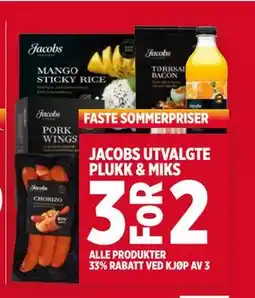 Meny JACOBS UTVALGTE PLUKK & MIKS tilbud