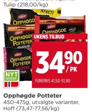 Meny Opphøgde Potteter tilbud