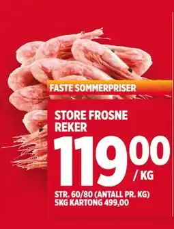 Meny STORE FROSNE REKER tilbud