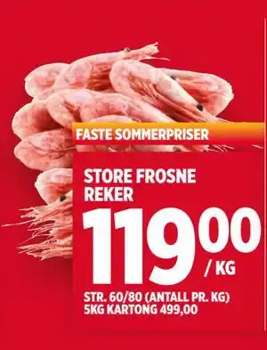 Meny STORE FROSNE REKER tilbud