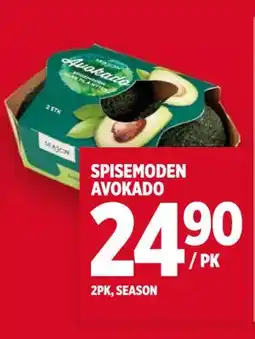 Meny SPISEMODEN AVOKADO tilbud