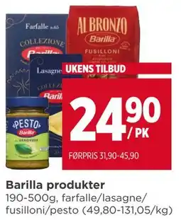 Meny Barilla produkter tilbud