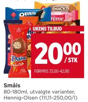 Meny Småis tilbud