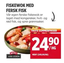 Meny FISKEWOK MED FERSK FISK tilbud