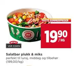 Meny Salatbar plukk & miks tilbud