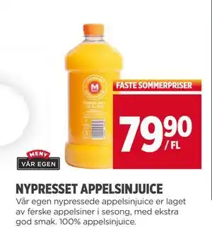 Meny NYPRESSET APPELSINJUICE tilbud