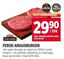 Meny FERSK ANGUSBURGER tilbud