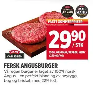 Meny FERSK ANGUSBURGER tilbud
