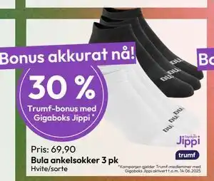 Gigaboks Bula ankelsokker 3 pk tilbud