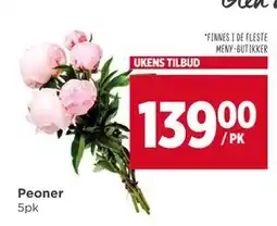 Meny Peoner tilbud