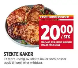 Meny STEKTE KAKER tilbud