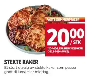 Meny STEKTE KAKER tilbud