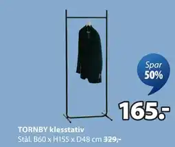 JYSK TORNBY klesstativ tilbud