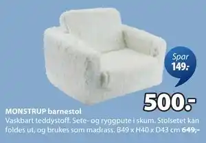 JYSK MONSTRUP barnestol tilbud