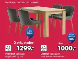 JYSK LINTRUP spisebord tilbud
