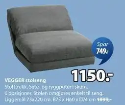 JYSK VEGGER stolseng tilbud